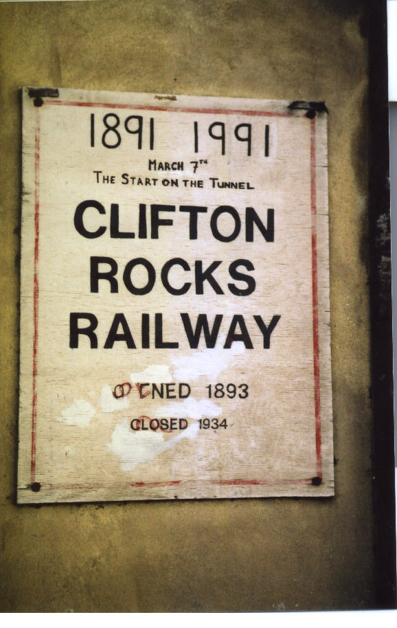 Sign at the base of the Railway