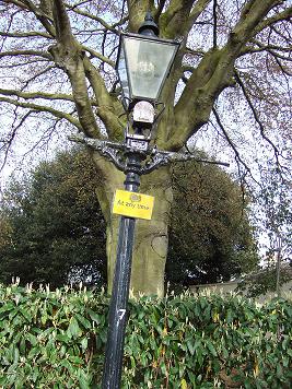 listed lamp post